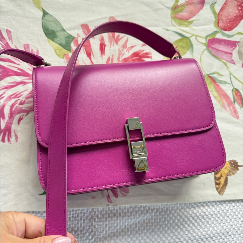 YSL Le carre crossbody/shoulder bag in magenta